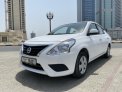 White Nissan Sunny 2019 for rent in Dubai 2